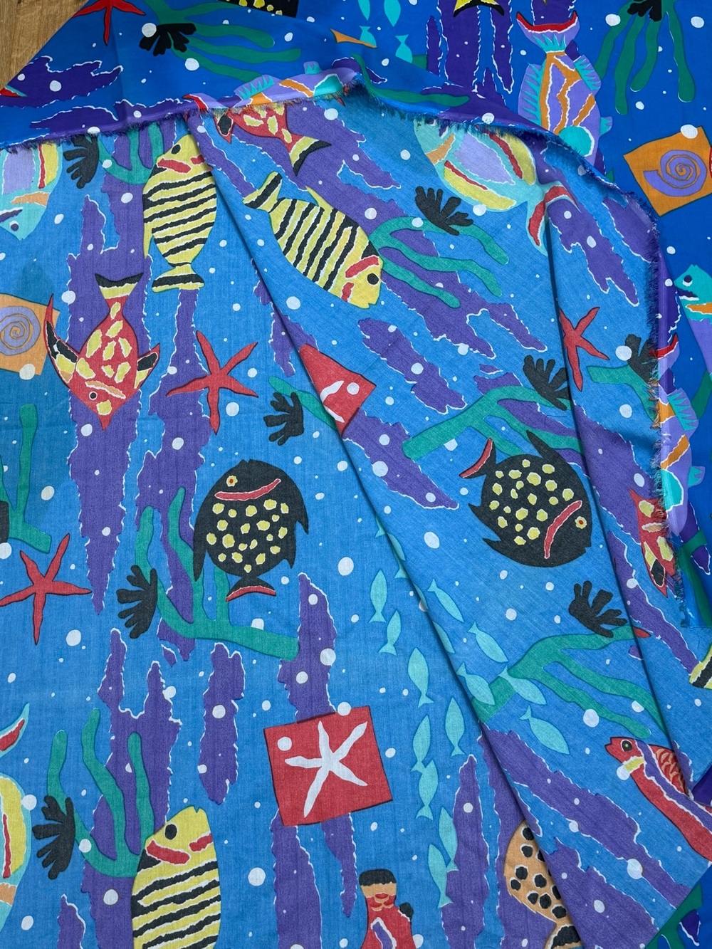 Springs Reef Cheryl Johnson Colorful Fish Tropical Vintage 3yds x 1.2yrds - Picture 4 of 5